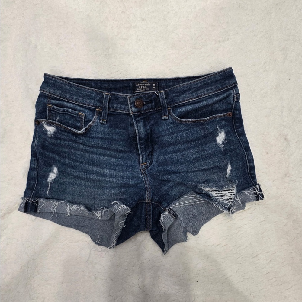 Abercrombie & Fitch Women's Distressed Denim Shorts Size 25/0